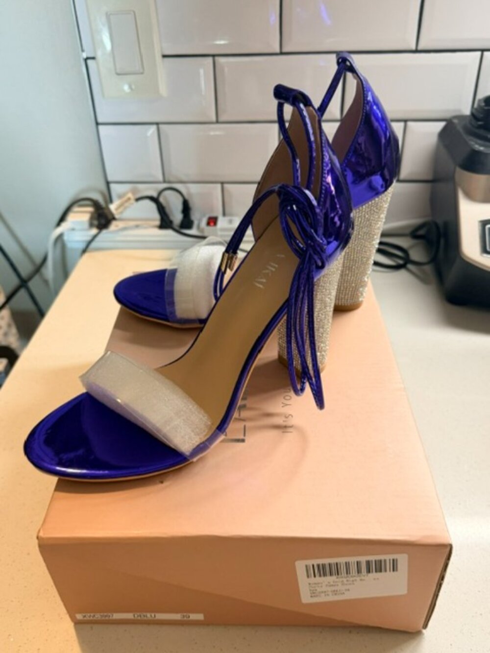 Formal Rhinestone Dress Heels - Picture 2 of 3